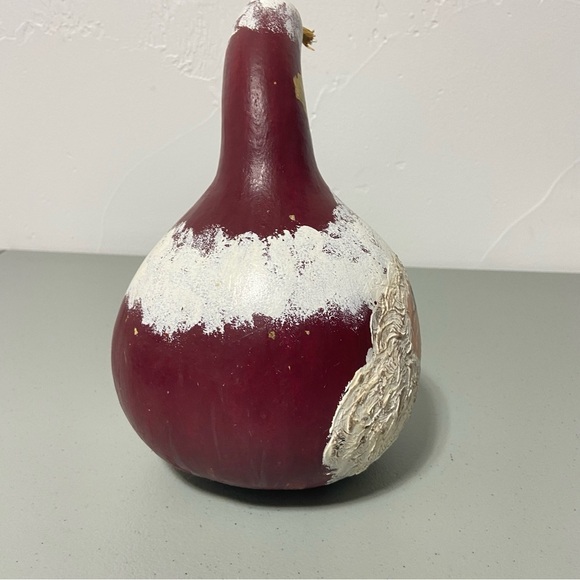 Hand Painted Gourd Christmas Santa Claus Holiday Craft - Picture 4 of 9